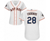 Women's Houston Astros #28 Robinson Chirinos Authentic White Home Cool Base 2019 World Series Bound Baseball Jersey