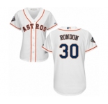 Women's Houston Astros #30 Hector Rondon Authentic White Home Cool Base 2019 World Series Bound Baseball Jersey