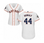 Women's Houston Astros #44 Roy Oswalt Authentic White Home Cool Base 2019 World Series Bound Baseball Jersey