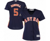 Women's Houston Astros #5 Jeff Bagwell Authentic Navy Blue Alternate Cool Base 2019 World Series Bound Baseball Jersey
