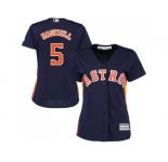 Women's Houston Astros #5 Jeff Bagwell Navy Blue Alternate Stitched MLB Jersey