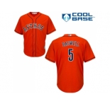 Women's Houston Astros #5 Jeff Bagwell Orange Alternate Stitched MLB Jersey