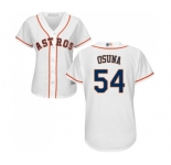 Women's Houston Astros #54 Roberto Osuna Authentic White Home Cool Base Baseball Jersey