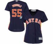 Women's Houston Astros #55 Ryan Pressly Authentic Navy Blue Alternate Cool Base Baseball Jersey