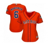 Women's Houston Astros #6 Jake Marisnick Authentic Orange Alternate Cool Base 2019 World Series Bound Baseball Jersey