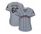 Women's Houston Astros #60 Dallas Keuchel Grey Road Stitched MLB Jersey