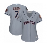 Women's Houston Astros #7 Craig Biggio Authentic Grey Road Cool Base 2019 World Series Bound Baseball Jersey
