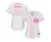 Women's Majestic Houston Astros #20 Preston Tucker Authentic White Fashion Cool Base MLB Jersey