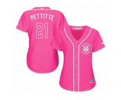 Women's Majestic Houston Astros #21 Andy Pettitte Replica Pink Fashion Cool Base MLB Jersey