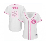 Women's Majestic Houston Astros #24 Jimmy Wynn Authentic White Fashion Cool Base MLB Jersey