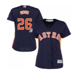 Women's Majestic Houston Astros #26 Anthony Gose Authentic Navy Blue Alternate Cool Base MLB Jersey