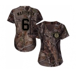 Women's Majestic Houston Astros #6 Jake Marisnick Authentic Camo Realtree Collection Flex Base MLB Jersey