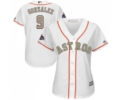 Women's Majestic Houston Astros #9 Marwin Gonzalez Authentic White 2018 Gold Program Cool Base MLB Jersey