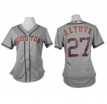 women mlb jerseys houston astros #27 altuve grey