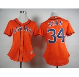 women mlb jerseys houston astros #34 ryan orange