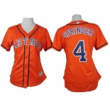 women mlb jerseys houston astros #4 springer orange