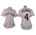 women mlb jerseys houston astros #4 springer white
