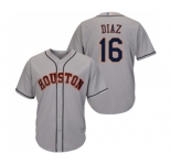 Youth Houston Astros #16 Aledmys Diaz Authentic Grey Road Cool Base Baseball Jersey