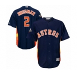 Youth Houston Astros #2 Alex Bregman Authentic Navy Blue Alternate Cool Base 2019 World Series Bound Baseball Jersey