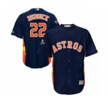 Youth Houston Astros #22 Josh Reddick Authentic Navy Blue Alternate Cool Base 2019 World Series Bound Baseball Jersey