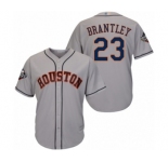 Youth Houston Astros #23 Michael Brantley Authentic Grey Road Cool Base 2019 World Series Bound Baseball Jersey