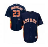 Youth Houston Astros #23 Michael Brantley Authentic Navy Blue Alternate Cool Base 2019 World Series Bound Baseball Jersey