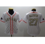 Youth Houston Astros #27 Jose Altuve White 2018 Gold Program Cool Base Stitched MLB Jersey