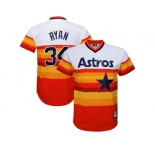 Youth Houston Astros #34 Nolan Ryan Majestic Orange Fashion Cooperstown Collection Cool Base Jersey