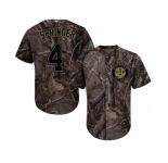 Youth Houston Astros #4 George Springer Camo Realtree Collection Cool Base Stitched MLB Jersey