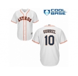 Youth Majestic Houston Astros #10 Yuli Gurriel Replica White Home Cool Base MLB Jersey