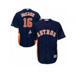 Youth Majestic Houston Astros #16 Brian McCann Replica Navy Blue Alternate 2017 World Series Bound Cool Base MLB Jersey