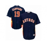 Youth Majestic Houston Astros #19 Tyler Clippard Replica Navy Blue Alternate Cool Base MLB Jersey