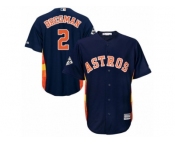Youth Majestic Houston Astros #2 Alex Bregman Replica Navy Blue Alternate 2017 World Series Bound Cool Base MLB Jersey