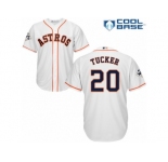Youth Majestic Houston Astros #20 Preston Tucker Replica White Home 2017 World Series Bound Cool Base MLB Jersey