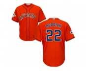 Youth Majestic Houston Astros #22 Josh Reddick Replica Orange Alternate 2017 World Series Bound Cool Base MLB Jersey