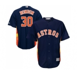 Youth Majestic Houston Astros #30 Hector Rondon Authentic Navy Blue Alternate Cool Base MLB Jersey