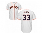 Youth Majestic Houston Astros #33 Mike Scott Authentic White Home Cool Base MLB Jersey