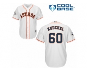 Youth Majestic Houston Astros #60 Dallas Keuchel Replica White Home 2017 World Series Bound Cool Base MLB Jersey