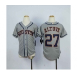 youth mlb jerseys houston astros #27 altuve grey