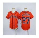 youth mlb jerseys houston astros #27 altuve orange