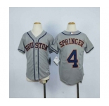 youth mlb jerseys houston astros #4 springer grey