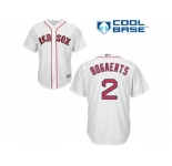 Youth Boston Red Sox #2 Xander Bogaerts White Cool Base Stitched MLB Jersey