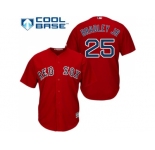 Youth Boston Red Sox #25 Jackie Bradley Jr Red Cool Base Stitched MLB Jersey