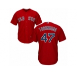 Youth Majestic Boston Red Sox #47 Tyler Thornburg Authentic Red Alternate Home Cool Base MLB Jersey