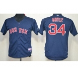 youth mlb boston red sox #34 david ortiz blue