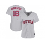 Women Boston Red Sox #16 Andrew Benintendi Grey Road Stitched MLB Jersey
