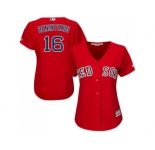 Women Boston Red Sox #16 Andrew Benintendi Red Alternate Stitched MLB Jersey
