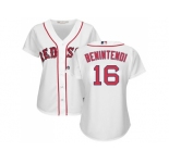 Women Boston Red Sox #16 Andrew Benintendi White Home Stitched MLB Jersey