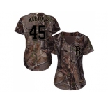 Women Boston Red Sox #45 Pedro Martinez Camo Realtree Collection Cool Base Stitched MLB Jersey