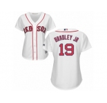 Women Majestic Boston Red Sox #19 Jackie Bradley Jr Authentic White Home MLB Jersey